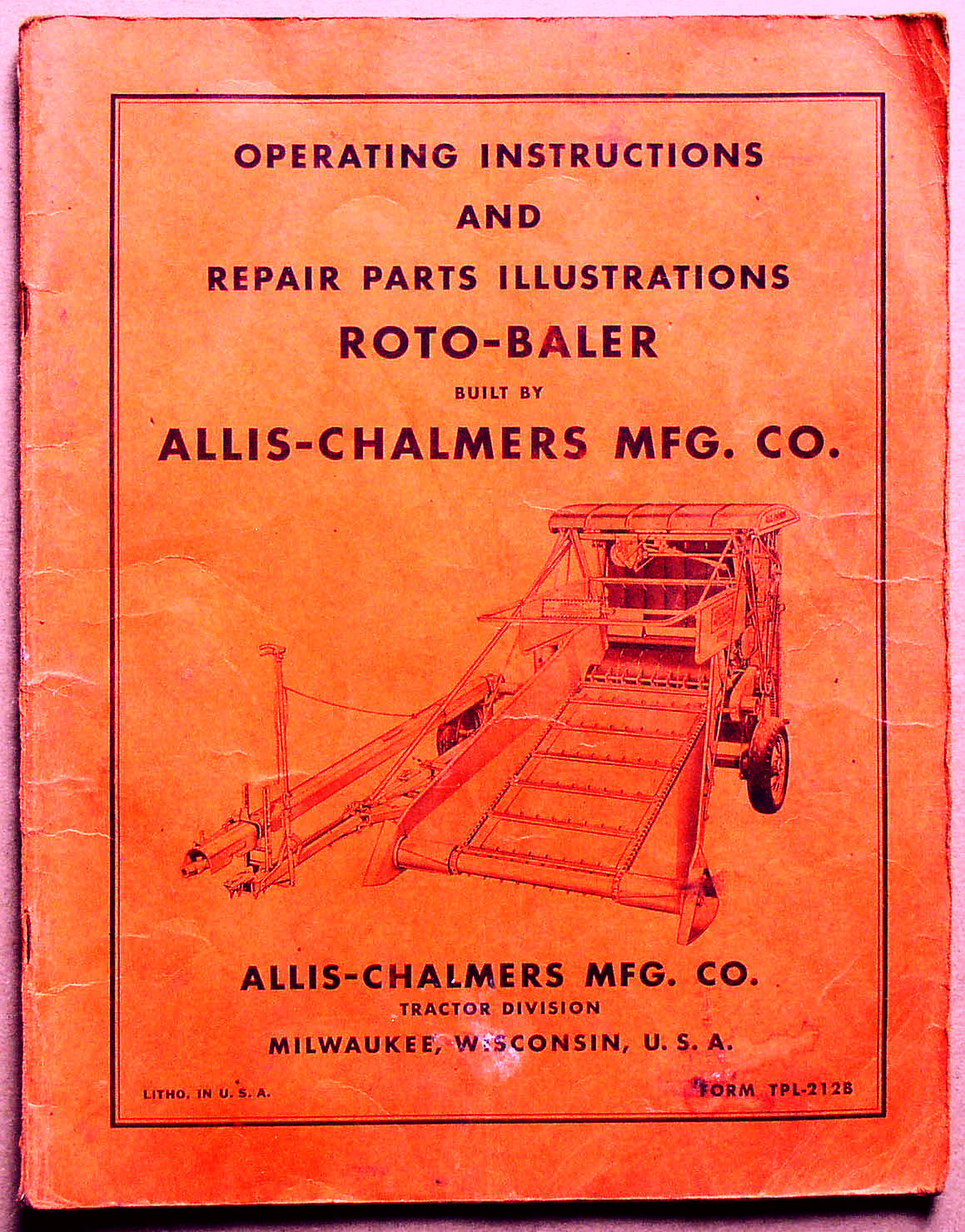 Operating Instructions Allis-Chalmers Roto-Baler repair – Thingery ...