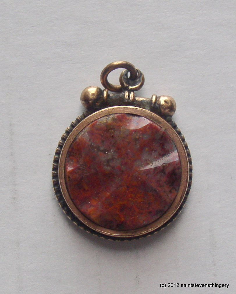 Antique Masonic Gold Watch Fob Charm Carved Moss Agate Seal Back ...