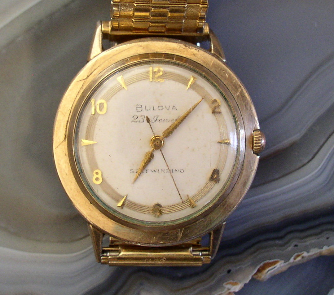 Vintage 1958 Bulova 23 Jewel Self Winding Men’s Watch Runs 10k RGP