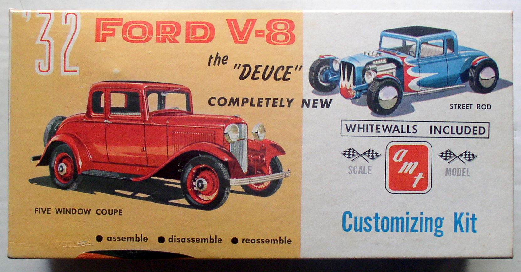 AMT Kit 232 ’32 Ford V-8 Deuce 3 in 1 Customizing parts box ...