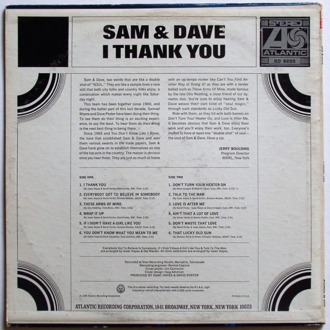 Sam And Dave LP 2