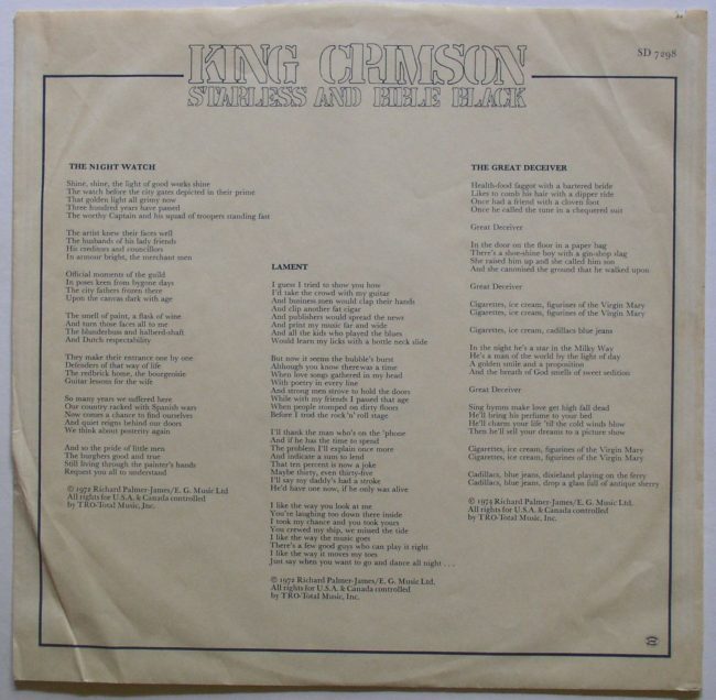 King Crimson LP