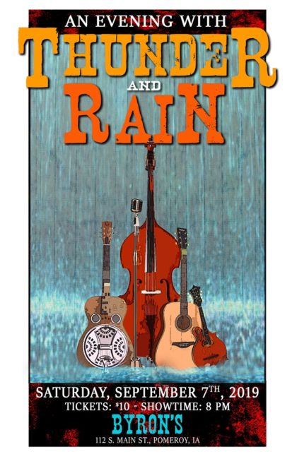 thunder and rain poster