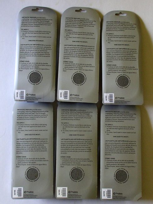 6 Pair Payless Insoles