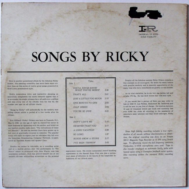 Rick Nelson LP