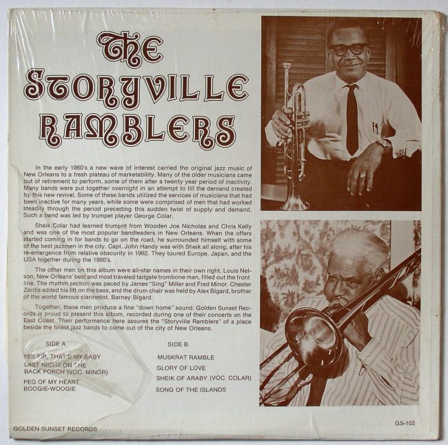 Storyville Ramblers LP
