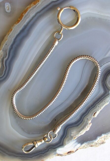 silvertone snake chain