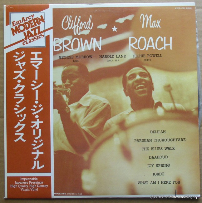Brown, Clifford And Max Roach mono Japan Mercury EmArcy EXPR-1033 OBI c/o LP vg - Click Image to Close
