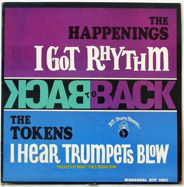 The Happenings + The Tokens / Back To Back LP vg+ 1967 - Click Image to Close