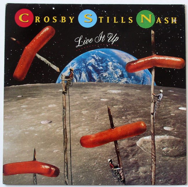 Crosby, Stills & Nash / Live It Up (Canada) c/o LP vg 1990 - Click Image to Close