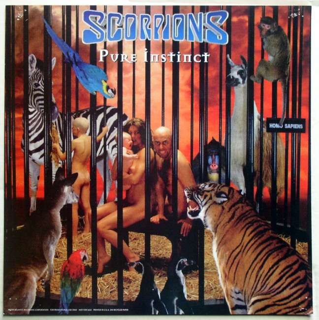Scorpions / Pure Instinct Sony promotional flat music display advertising 1996 - Click Image to Close