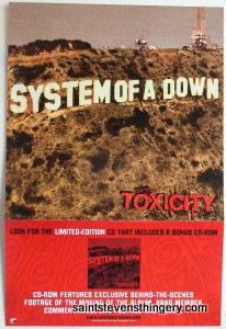 System Of A Down / Toxicity promotional flat American Recordings 1 1/2 size 2001 - Click Image to Close